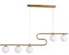 CLARION 5 LIGHT SATIN BRASS PENDANT